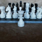 Handcrafted Black and White Marble Chess Set, 15 Inch - Elegant Home Decor and Board Games