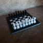 Handcrafted Black and White Marble Chess Set, 15 Inch - Elegant Home Decor and Board Games