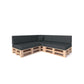 High-quality Euro pallet cushions: sets of 2 &amp; 8, anthracite - ideal for indoor/outdoor pallet sofas