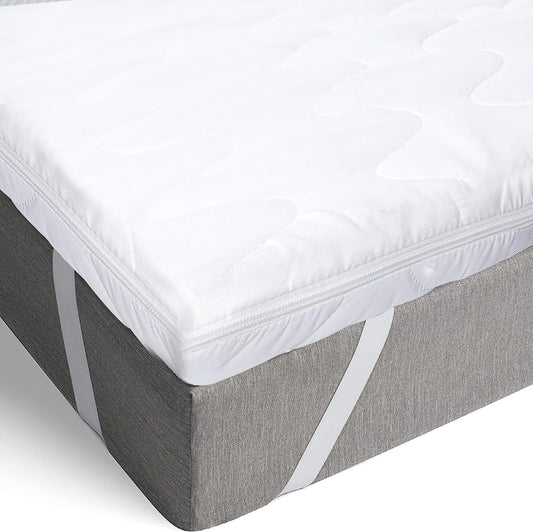 Cold foam mattress topper for increased comfort - ideal for beds, sofa beds and box spring beds, 6cm thick