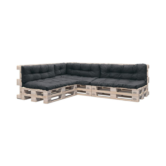 Hochwertige Palettenkissen Set - Anthrazit, für Indoor & Outdoor Sofa, Komfortabel, Schmutz- und Wasserabweisend, Hergestellt aus Schaumstoffflocken, Erhältlich im Set von 2 und 8