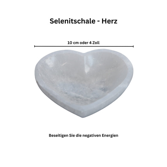 Selenit Schale Herz