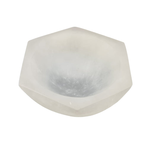 Selenite bowl hexagon