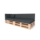 High-quality Euro pallet cushions: sets of 2 &amp; 8, anthracite - ideal for indoor/outdoor pallet sofas