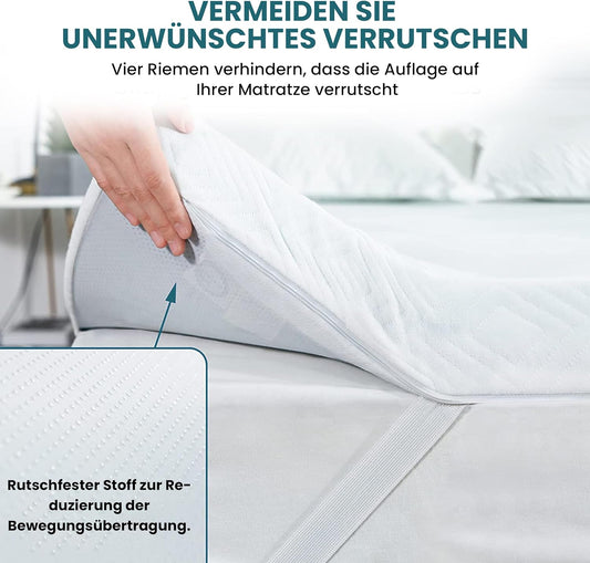 Memory Foam Matratzenauflage für erhöhten Komfort - Ideal für Betten, Schlafsofas und Boxspringbetten, 6cm Dick