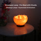 Himalayan salt lamp - fire bowl with salt pieces