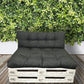 Comfortable garden bench cushion in anthracite - water-repellent, suitable for outdoor use and UV-resistant