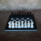 Handcrafted Black and White Marble Chess Set, 15 Inch - Elegant Home Decor and Board Games