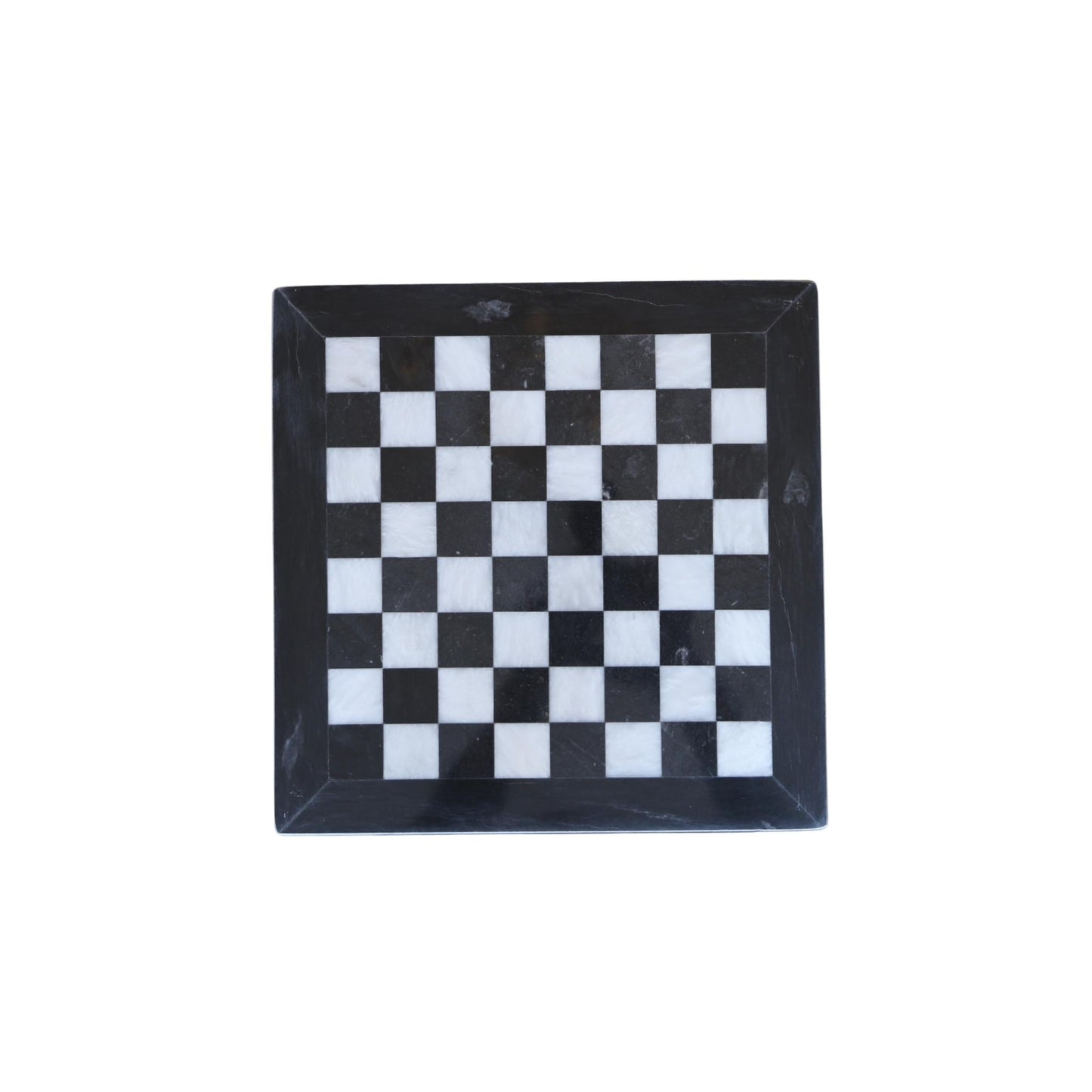 Handcrafted Black and White Marble Chess Set, 15 Inch - Elegant Home Decor and Board Games