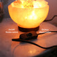 Himalayan salt lamp - fire bowl with salt pieces