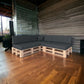 High-quality Euro pallet cushions: sets of 2 &amp; 8, anthracite - ideal for indoor/outdoor pallet sofas