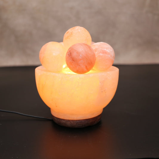 Himalayan salt lamp - fire bowl with balls