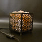 Himalayan Salt Lamp - Unique Die Cut Design (Square Basket)