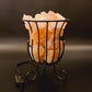 Himalayan Salt Lamp - Large Metal Basket with Rock Salt Chunks (Large)