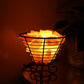 Himalayan Salt Lamp - 3D inverted metal basket