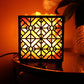 Himalayan Salt Lamp - Unique Die Cut Design (Square Basket)