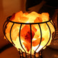 Himalayan Salt Lamp - Small Round Basket with Rock Salt Chunks, Box (Medium)