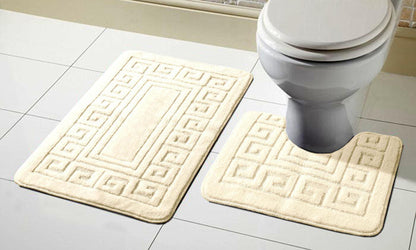 2-piece anti-slip bathroom set for bathroom bath mats mat set