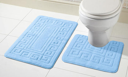 2-piece anti-slip bathroom set for bathroom bath mats mat set