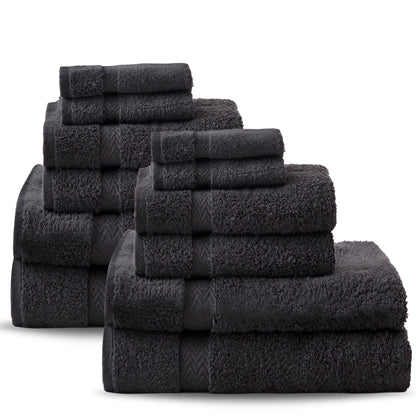 Set of 12 towels made from 100% Egyptian cotton 450 gsm