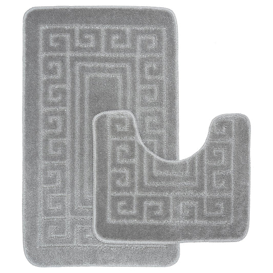 2-piece anti-slip bathroom set for bathroom bath mats mat set