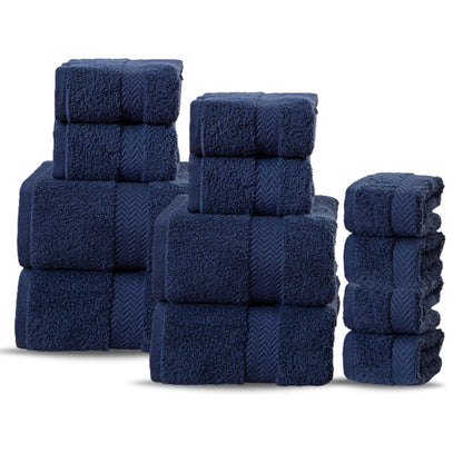 Set of 12 towels made from 100% Egyptian cotton 450 gsm