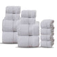 Set of 12 towels made from 100% Egyptian cotton 450 gsm