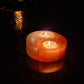 Selenite tealight holder Yin Yang