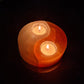 Selenite tealight holder Yin Yang